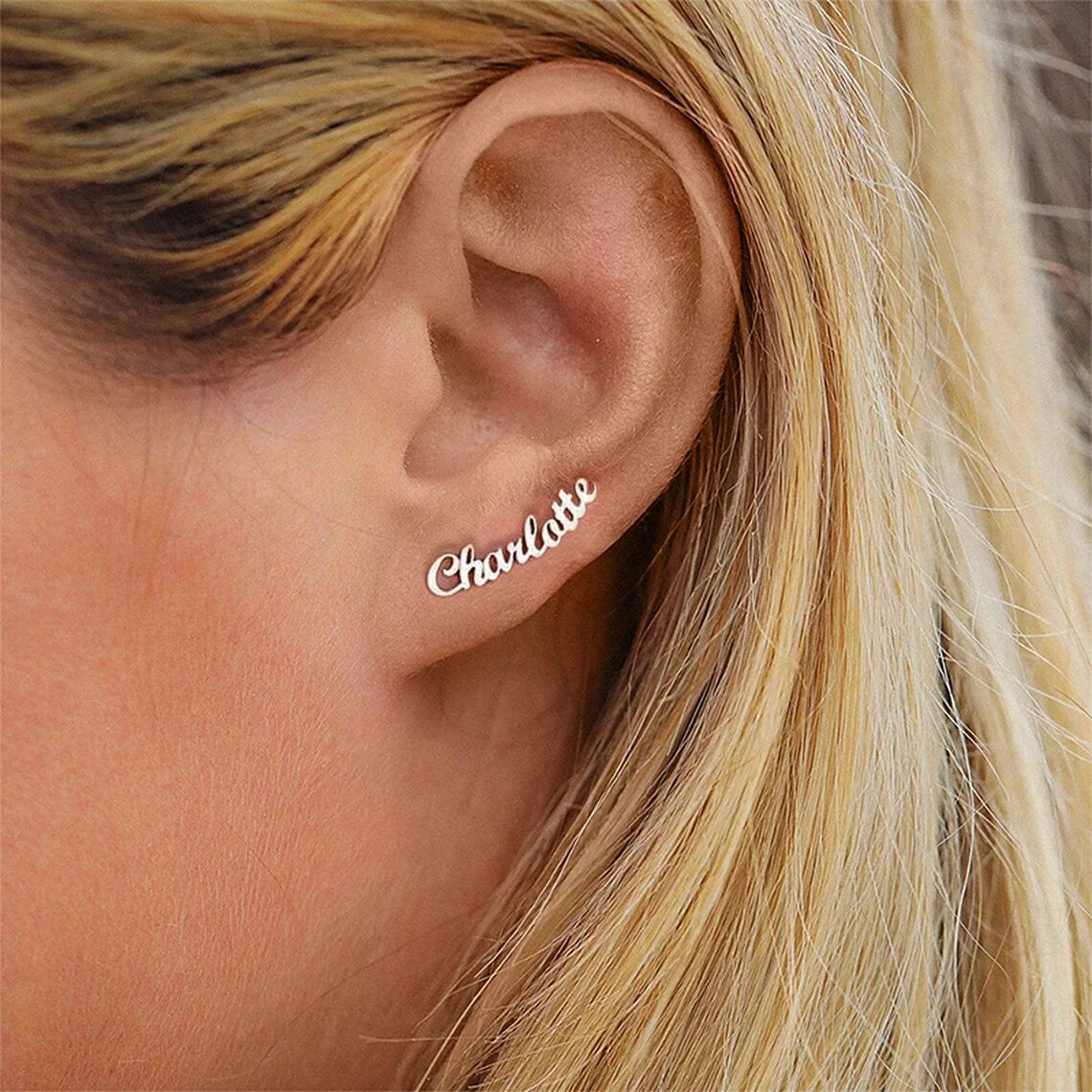 Personalized Name Ear Climber Earrings