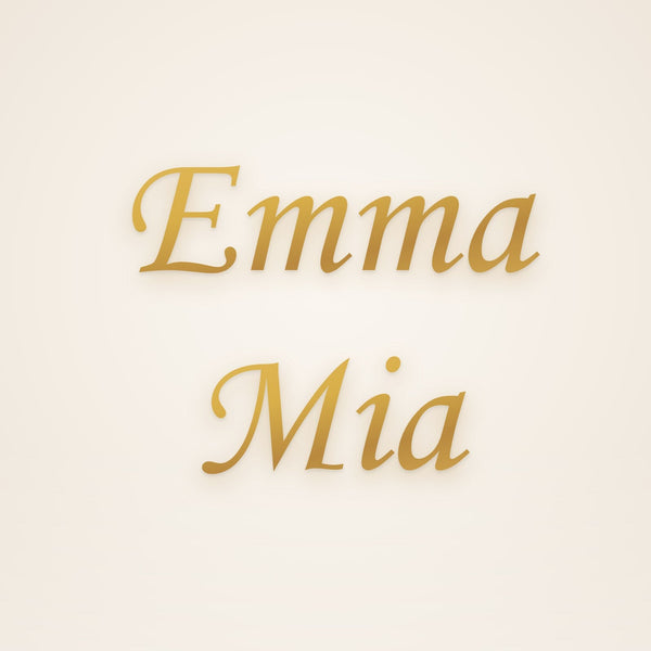 Custom Best Friends Name Necklace in gold, rendered preview