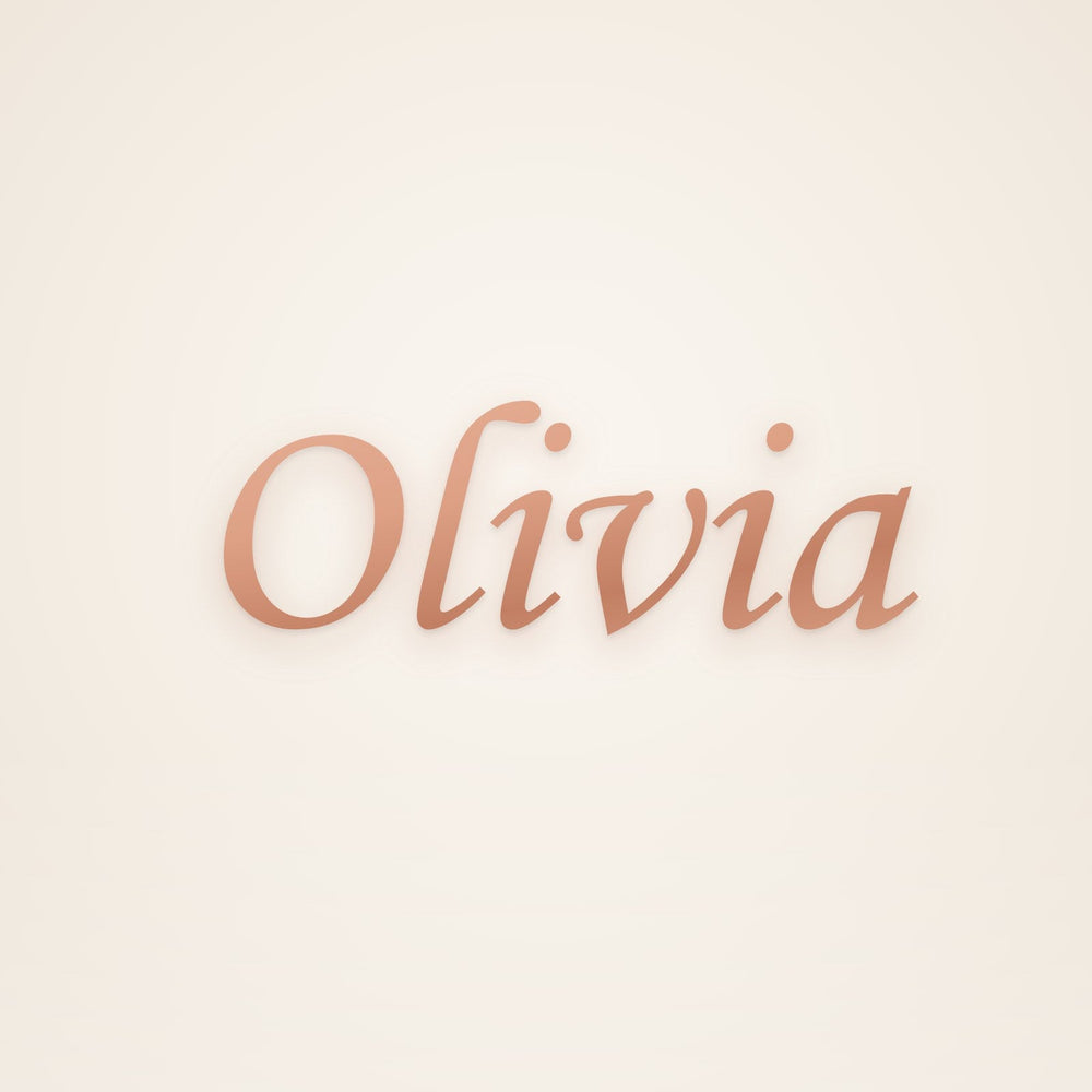 Custom Bridesmaid Name Drop Earrings in rose gold, rendered preview