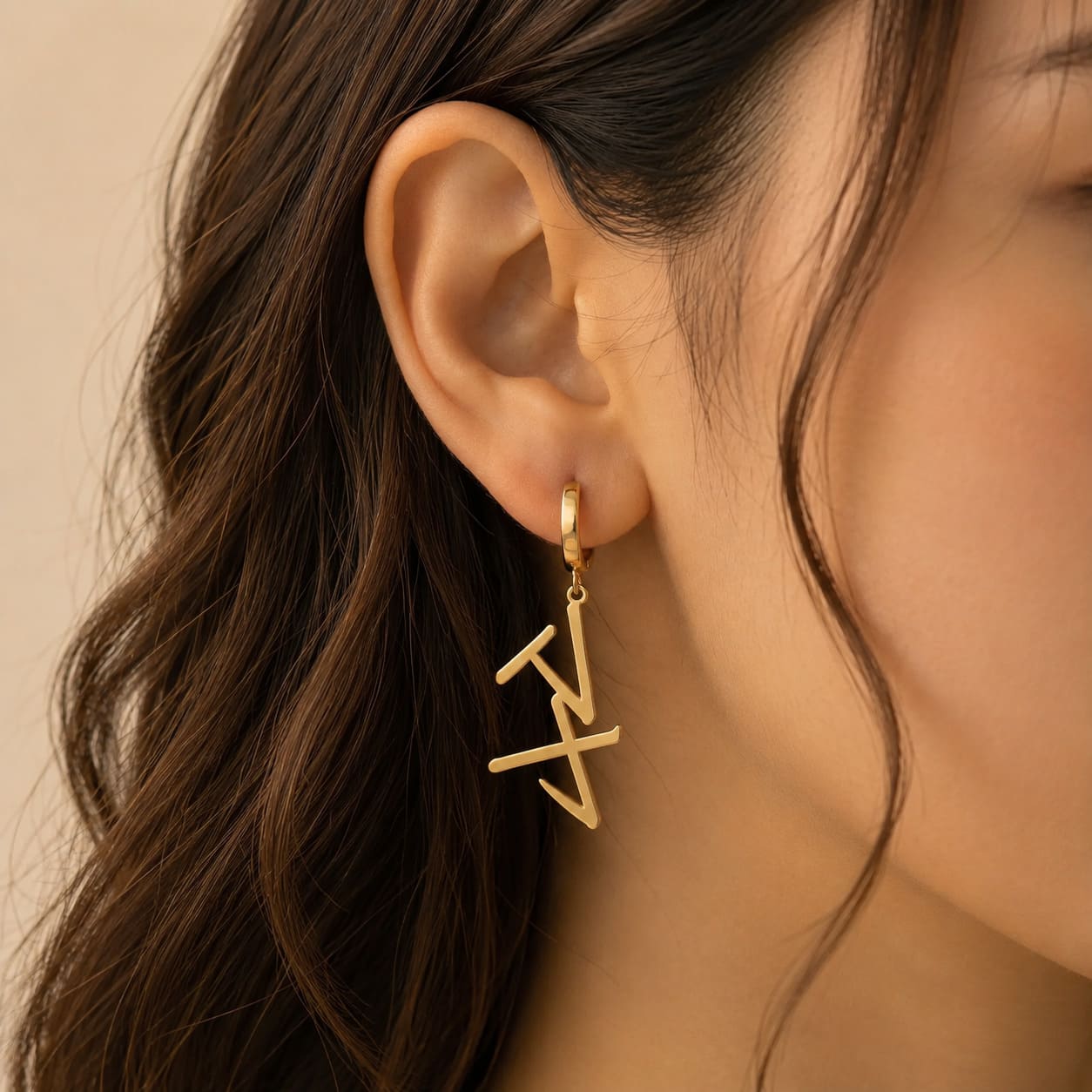Custom Japanese Name Drop Earrings